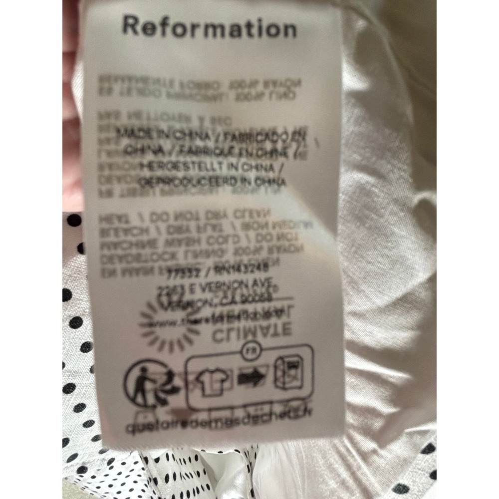 Reformation Black + White Polka Dot Linen Jacket - Picture 7 of 9